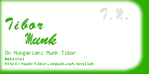 tibor munk business card